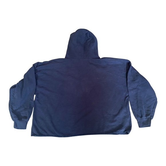 Vintage Gildan US NAVY Hoodie Blue Upcycled Sweatshirt Men’s Size XL - Picture 3 of 7